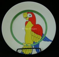 Fitz & Floyd PARROT IN RING Porcelain Salad Plate
